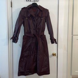 Vintage 1970’s Oxblood/Burgundy Etienne Aigner long leather coat great condition